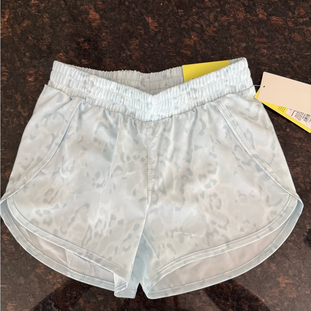 Light Blue Girl's Run Shorts